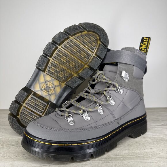 Dr. Martens Women's Combs Padded Winter Snow Boots Gray Quilted Size 10 - Picture 1 of 14